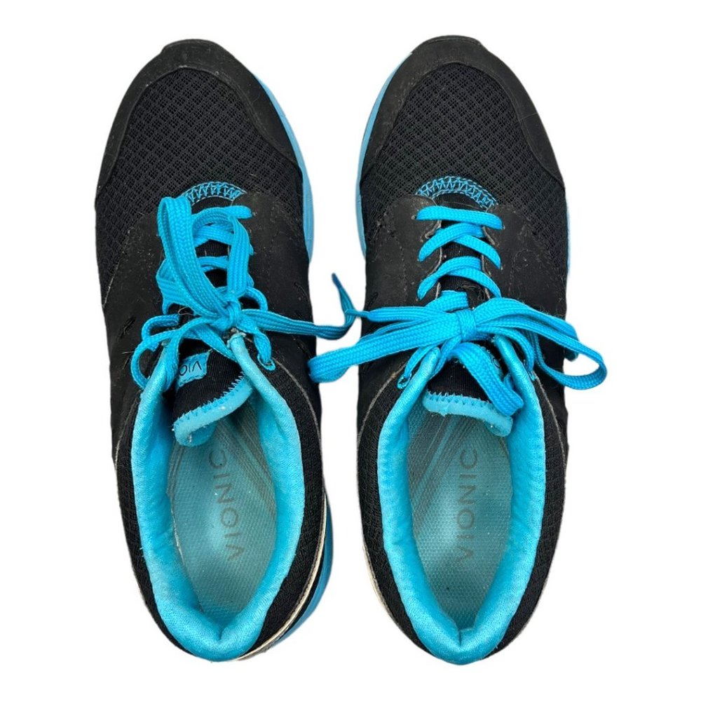 Vionic Venture Black Blue Walking Athletic Sneaker EUC Size 8.5 - Picture 8 of 11